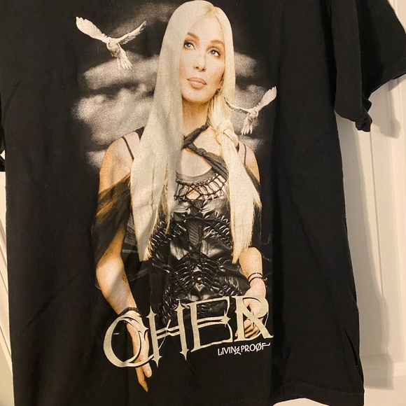 Vintage Cher Living Proof Farewell Concert Tour 2002 T Shirt Medium Black - Picture 2 of 8